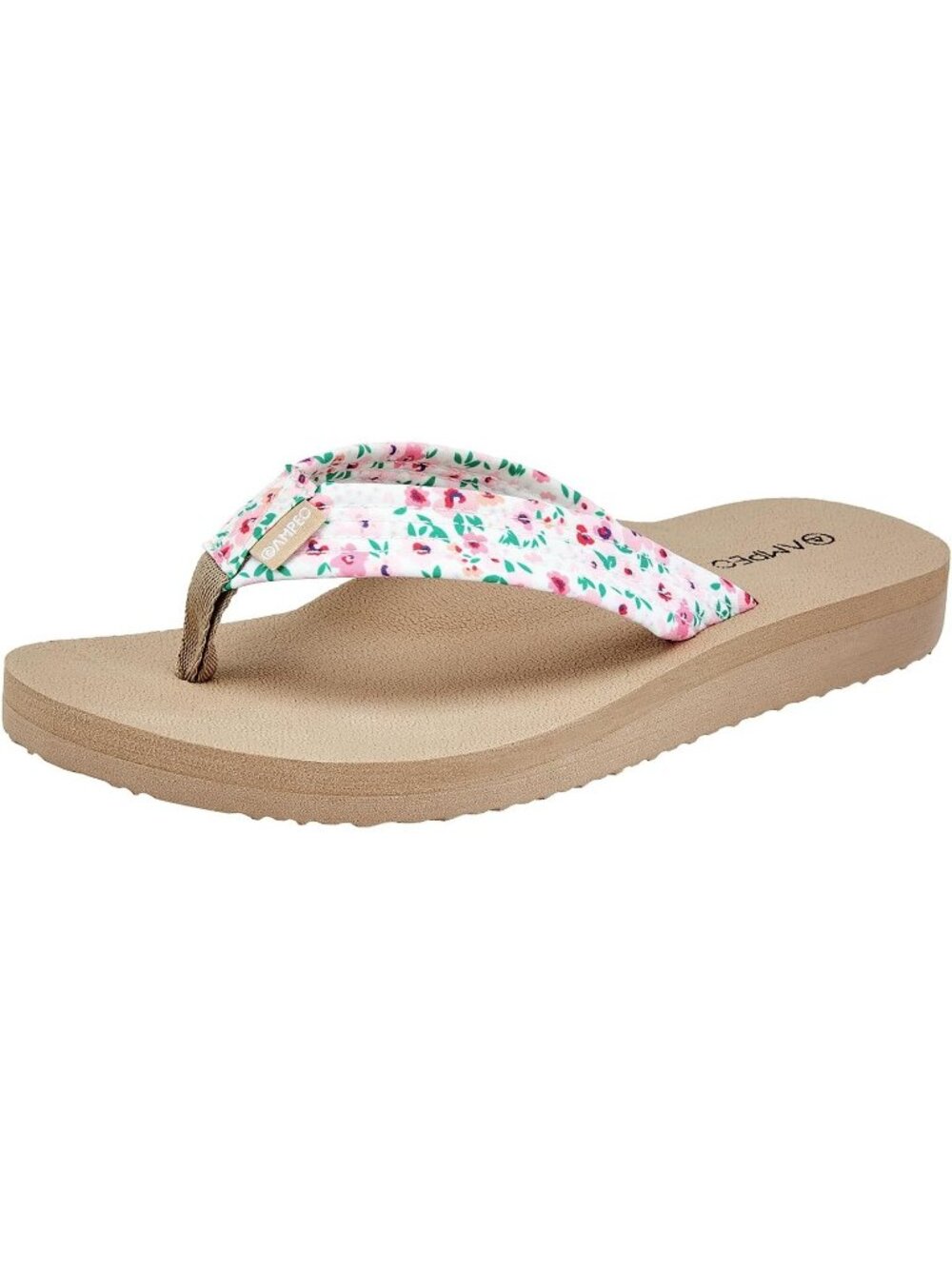 Women's Floral Pink Comfortable Flip Flops Summer Beach Casual Thong Sandals